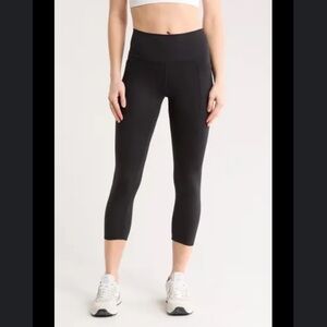 Balance Collection Black High-Waisted Cropped Leggings